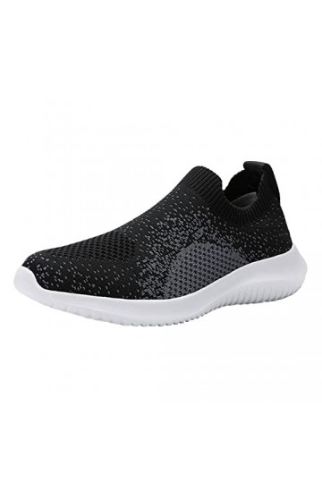 Baskets Mode Femme Chaussures Talon Maille légère Flat Casual Sports Chaussures à Pied Respirantes Mode Dames Baskets pour Fe