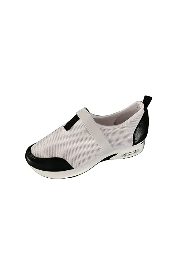 VEMOW Baskets sangle tricoté décontracté élastique femmes décoration volant mode baskets femmes Pantoufles Hiver Enfant