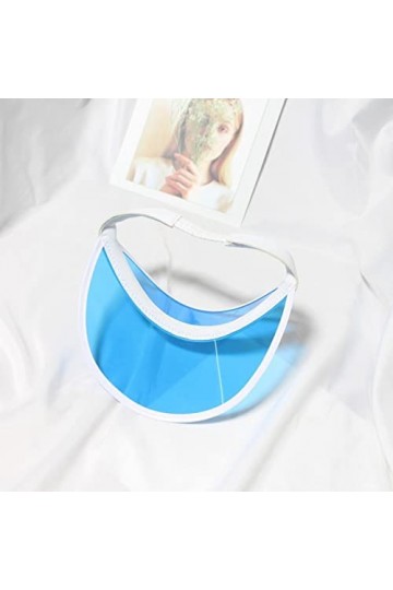 5 Pièces Chapeaux Transparent Plastique, Casquette de Tennis de Plage, Chapeau de Soleil avec Visière de Soleil Transparent, 