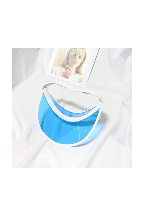 5 Pièces Chapeaux Transparent Plastique, Casquette de Tennis de Plage, Chapeau de Soleil avec Visière de Soleil Transparent, 