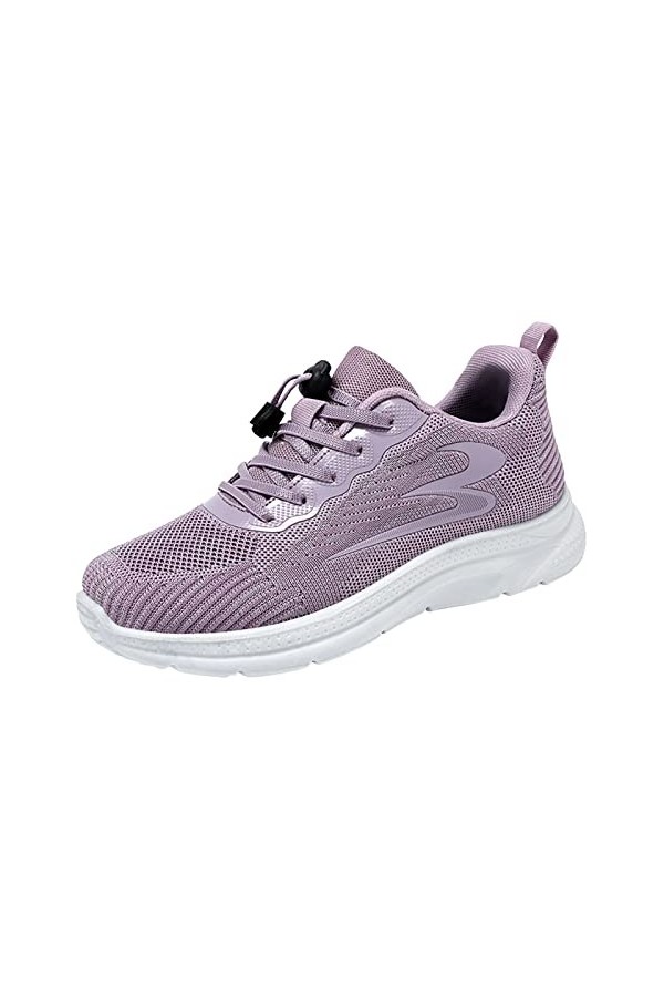 Baskets décontractées pour Dames Mode été et Automne Femmes Baskets Chaussures Mouche tissé Maille Respirant Confortable lége