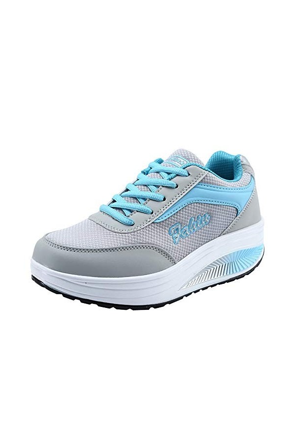 chhoioia Sandales Plateforme Chaussures de rehaussement baskets à la mode chaussures pour femmes à fond en maille baskets pou