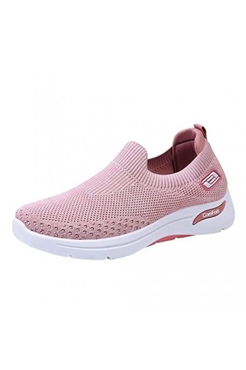 208 Chausson Femme Confortable Baskets Mode Femmes Baskets Confort Femmes Chaussures décontractées Femmes Gris Couleur Chauss