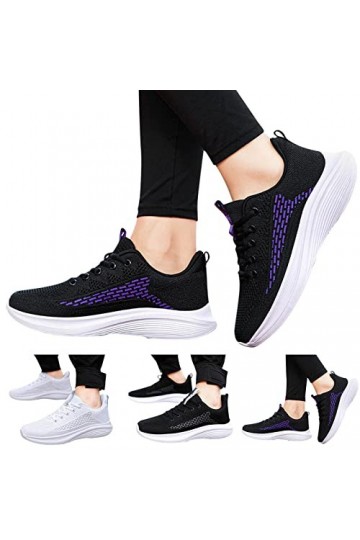 Femmes Baskets Mode été Nouveau modèle Maille Respirant Confortable antidérapant Lacets Couple Chaussures Chaussures De Sécur