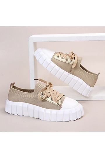 Baskets Femme Rayures Noires Mode Couleur Stable Plateforme Souple Chaussures pour Femmes Chaussures pour Femmes Noir Taille 