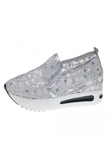 Chaussures De Course Baskets Mode Femme Pas Cher Mesh Respirant Chaussure De Marche Chaussures DéContractéEs Respirant Mesh C