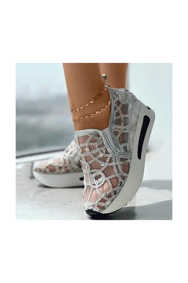 Chaussures De Course Baskets Mode Femme Pas Cher Mesh Respirant Chaussure De Marche Chaussures DéContractéEs Respirant Mesh C