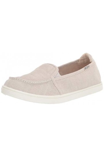 Roxy Femme Minnow Slip on Sneaker Basket, Beige Clair, 35 EU