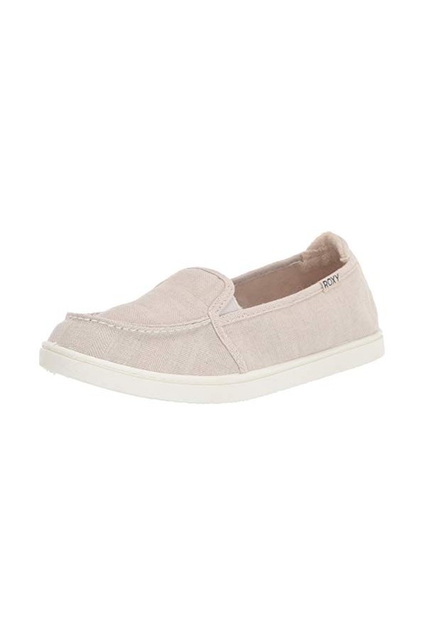 Roxy Femme Minnow Slip on Sneaker Basket, Beige Clair, 35 EU