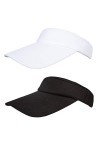 2pcs Femmes Visière Chapeau Mode Anti-Soleil Beach Visiere Casquette, Respirant et Absorbant La Transpiration Golf Sports Vis