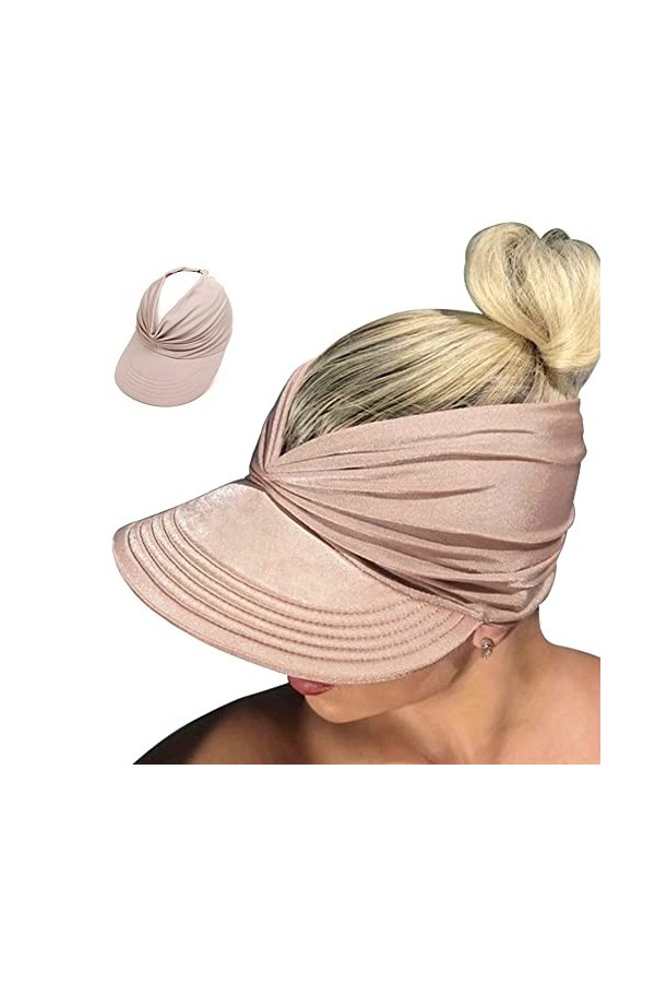 YAMEE Visiere Casquette Femme,Visière Plage Femme,Chapeau de Soleil Femme,Casquette Femme ete,Visiere de Protection pour Voya