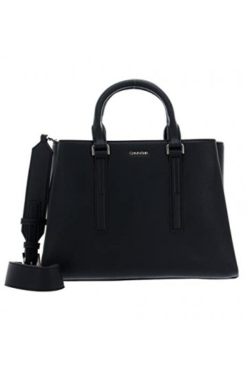 Calvin Klein CK Elevated Tote MD, Fourre-Tout Femme, Noir, Taille Unique