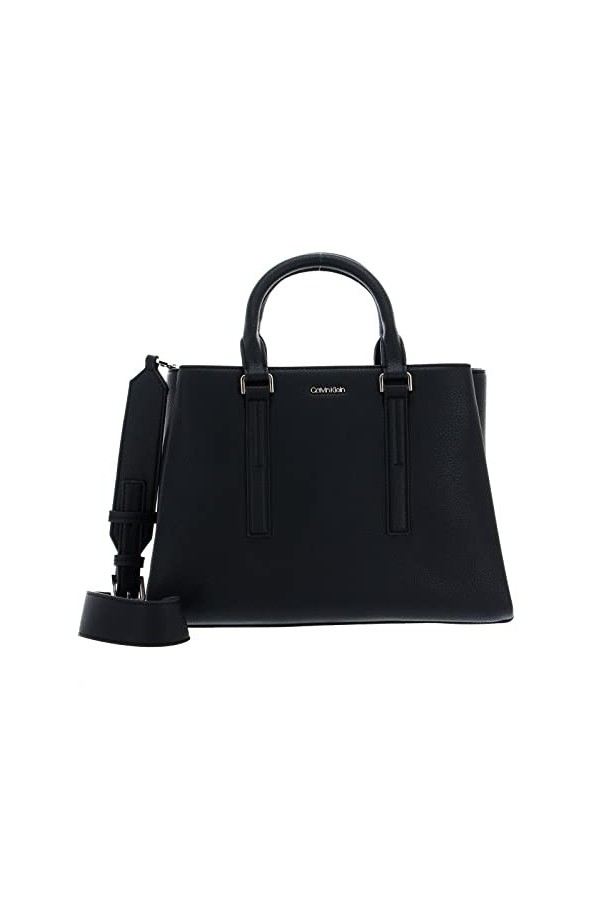 Calvin Klein CK Elevated Tote MD, Fourre-Tout Femme, Noir, Taille Unique