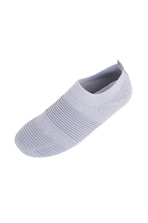 Baskets légères et élastiques à enfiler pour femme, gris, 37 EU