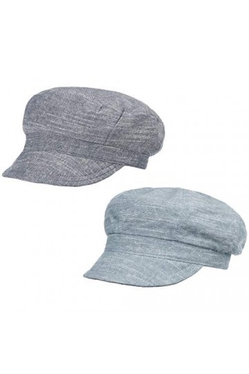 Lipodo Casquette Réversible Summer Newsboy Femme - dété Baker Boy en Coton avec visière, visière Printemps-été - M 57-58 cm