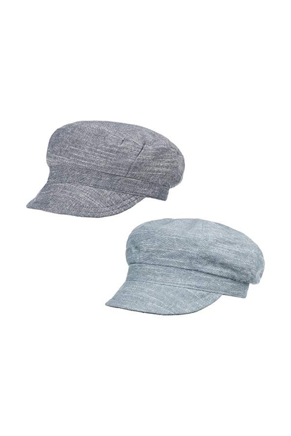 Lipodo Casquette Réversible Summer Newsboy Femme - dété Baker Boy en Coton avec visière, visière Printemps-été - M 57-58 cm