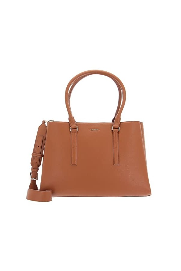 Calvin Klein CK Elevated Tote LG, Fourre-Tout Femme, Marron, Taille Unique