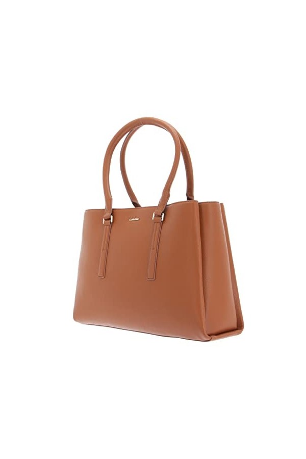 Calvin Klein CK Elevated Tote LG, Fourre-Tout Femme, Marron, Taille Unique