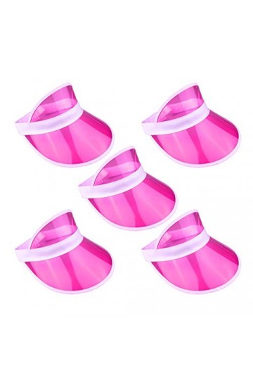 The Glowhouse - Lot de 5 pare-soleil néon – Visière pare-soleil de qualité supérieure, rose, taille unique