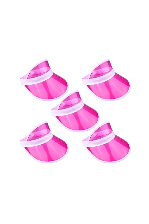 The Glowhouse - Lot de 5 pare-soleil néon – Visière pare-soleil de qualité supérieure, rose, taille unique