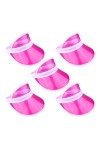 The Glowhouse - Lot de 5 pare-soleil néon – Visière pare-soleil de qualité supérieure, rose, taille unique