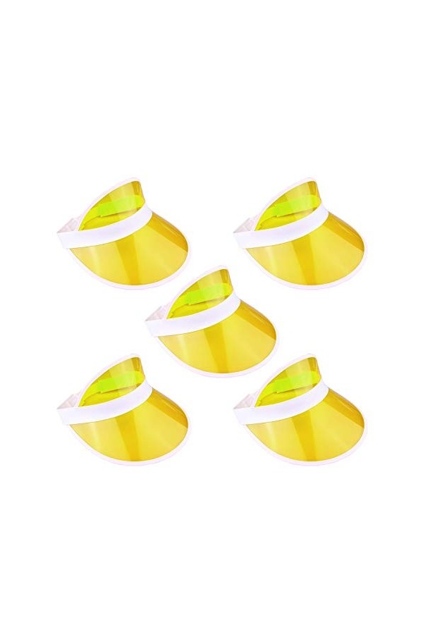 The Glowhouse - Lot de 5 pare-soleil néon – Visière pare-soleil de qualité supérieure, rose, taille unique