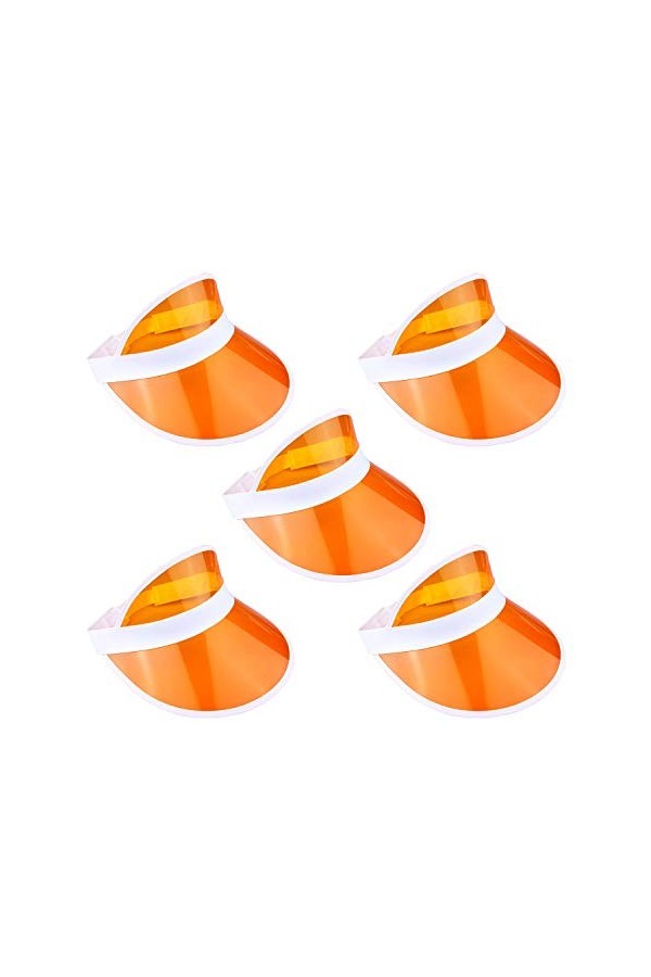 The Glowhouse - Lot de 5 pare-soleil néon – Visière pare-soleil de qualité supérieure, rose, taille unique