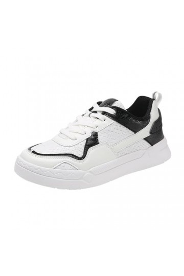 Baskets Mode Femme à Lacets Hiver Automne Sneaker Bottines Mid Basket Talon Plat Antidérapant Baskets Basses Mesh Bottes Conf