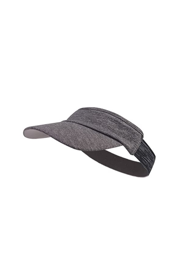 Femmes Soleil Casquettes Visière pour la Course et Le Sport - Hommes Golf Tennis Séchage Rapide Chapeau M,Élastique-Noir/Gri