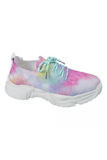 Baskets Mode Femme Sneakers Tennis Chaussures De Toile Chaussures de Running Sport Confortables Pas Cher Mode LéOpard Respira