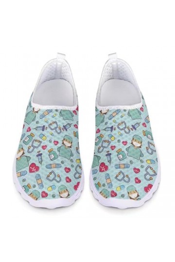 chaqlin Femmes Hommes Baskets Respirant Confort athlétique Sport Chaussures de Marche Mignon infirmière Chaussures de Course 