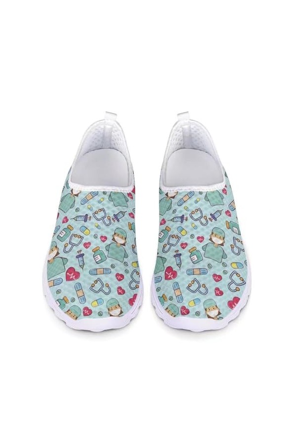 chaqlin Femmes Hommes Baskets Respirant Confort athlétique Sport Chaussures de Marche Mignon infirmière Chaussures de Course 