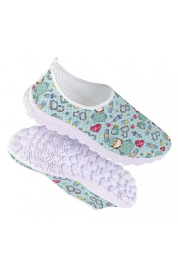 chaqlin Femmes Hommes Baskets Respirant Confort athlétique Sport Chaussures de Marche Mignon infirmière Chaussures de Course 