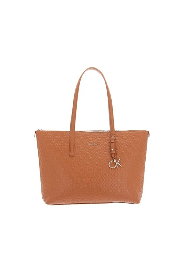 Calvin Klein CK Must Shopper Embossed Mono M Cognac