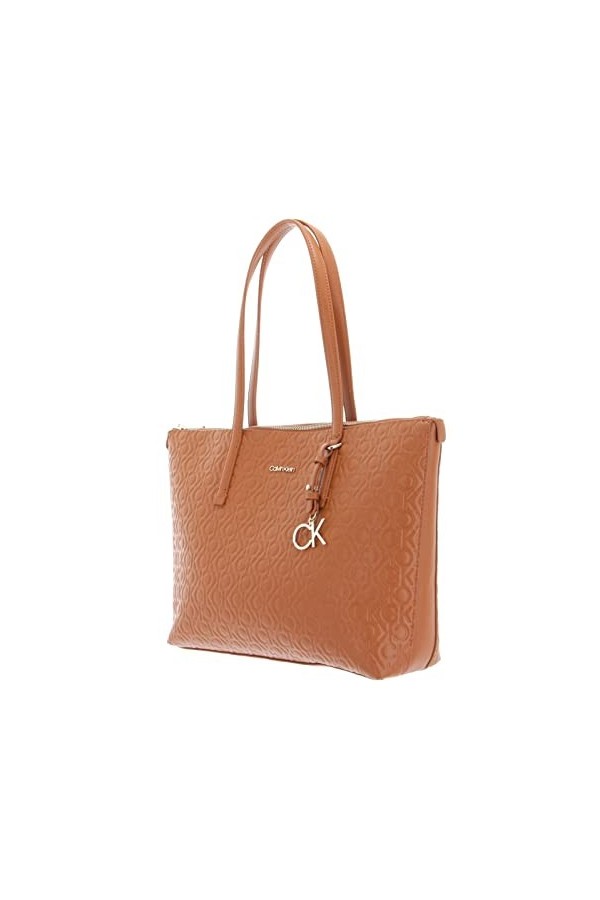 Calvin Klein CK Must Shopper Embossed Mono M Cognac