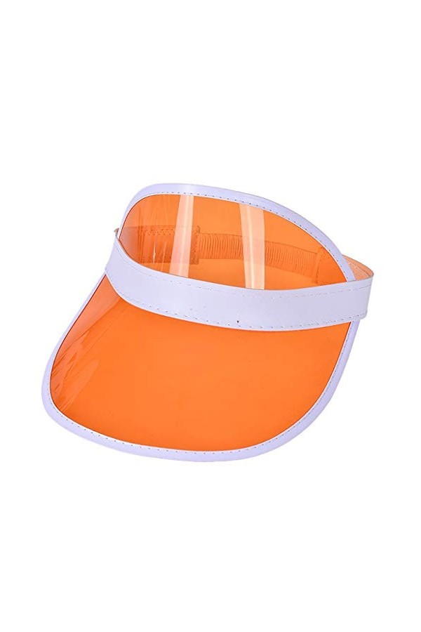 CHAOEN Unisexe Style des années 80 Rétro Néon Visière en Plastique Couleur Bonbon Bandeau Réglable Casquette Golf Tennis Cerf