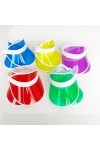 10 Pièces Chapeaux Transparent Plastique, Casquette de Tennis de Plage, Chapeau de Soleil avec visière de Soleil Transparent,