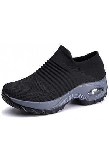 Femmes Minceur Chaussures Marche Baskets Plate-Forme Chaussures Poids Air Léger Engrener Elastic Sports en Marchant Yoga Tenn