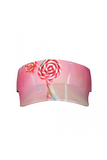 Coloré Lollipop crème solaire Chapeaux à visière résistant à la transpiration pour femme Sport vide Casquette de baseball vis