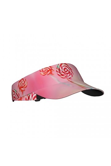 Coloré Lollipop crème solaire Chapeaux à visière résistant à la transpiration pour femme Sport vide Casquette de baseball vis