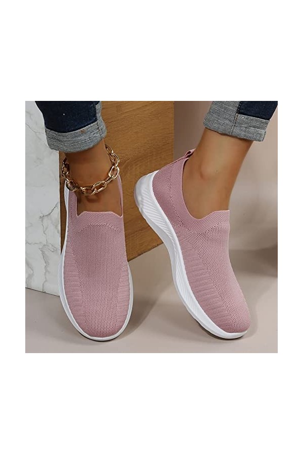 Baskets Femme Baskets Mode Femmes Baskets Confort Femmes Chaussures décontractées Femmes Gris Couleur Chaussures de Marche Da