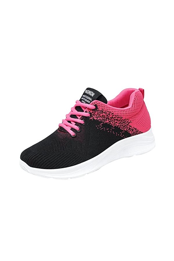 Baskets dentraînement tendance dété et dautomne pour femmes, décontractées et confortables en maille plate respirante, ros