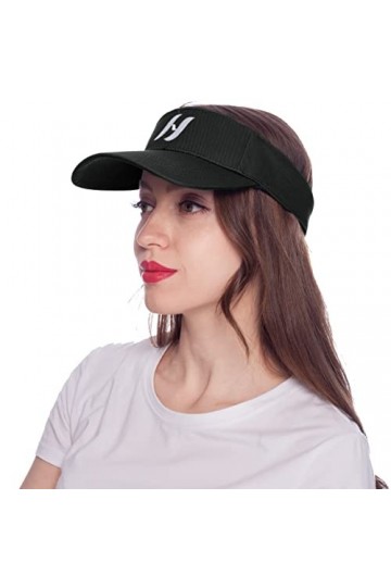 HEYANN Casquette Visiere Noir Unisex Visière Protège Visage Casquette Visiere Mixte Réglable pour Tennis, Golf, Course Hommes