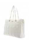 Calvin Klein Re-Lock Quilt Tote Ecru