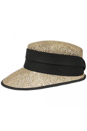 Lipodo Casquette en Paille Breezy Femme - Made in Italy de Soleil Plage visière pour Le avec Printemps-été - Taille Unique Na