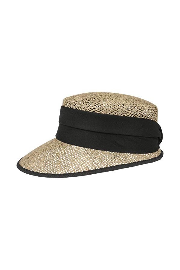 Lipodo Casquette en Paille Breezy Femme - Made in Italy de Soleil Plage visière pour Le avec Printemps-été - Taille Unique Na