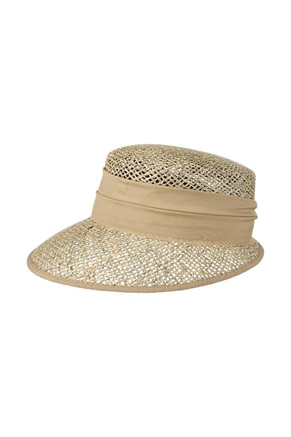 Lipodo Casquette en Paille Breezy Femme - Made in Italy de Soleil Plage visière pour Le avec Printemps-été - Taille Unique Na
