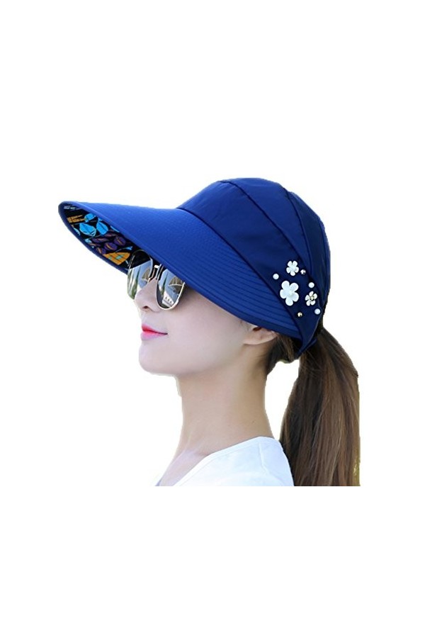 Leisial Femme Casquettes Visières Anti-Soleil Respirant Pliable Casquette de Baseball Été Anti UV Loisirs Tourisme Chapeau de