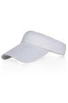 2 Pack Visières de Soleil Blanches pour Les Femmes et Les Filles, Long Bord Plus épais Sweatband réglable Hat pour Golf Cycli