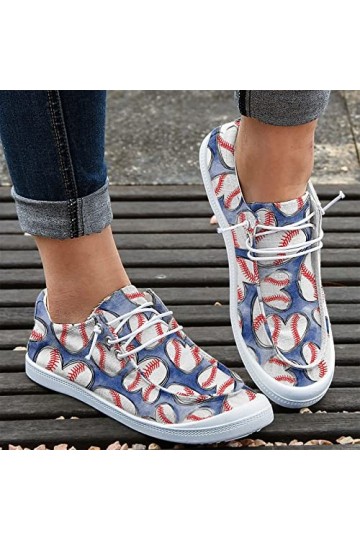 Femmes Sexy 43 Femmes Mode Casual Baseball Non Positionnement Baskets Imprimées Toile Mode Chaussures de Loisirs Femmes Chaus
